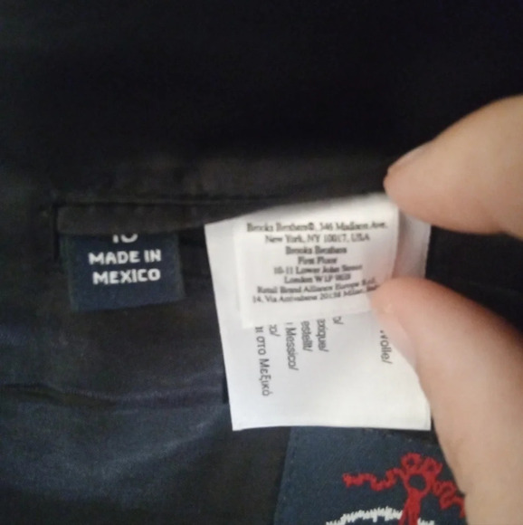 Brooks Brothers X Loro Piana Navy Blue Two Button Wool Blazer Lined Size 16 - Picture 10 of 11